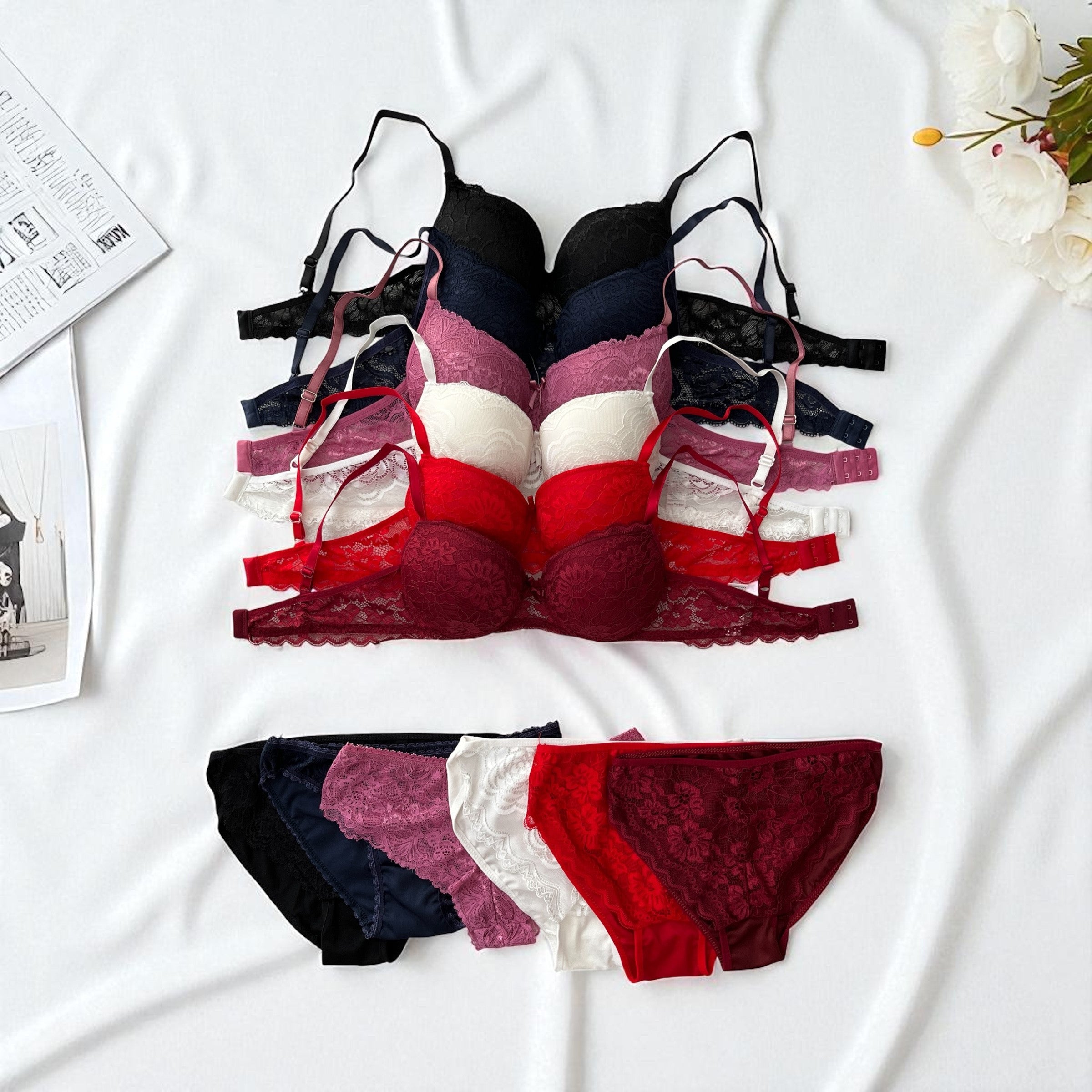 Dantelli Dolgulu Sütyen Takımı