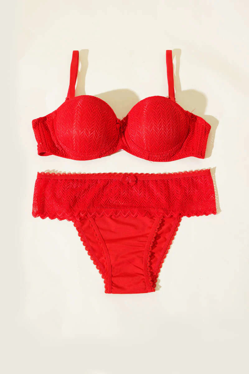 DANTELLİ DESTEKLİ SÜTYEN SÜTYEN TAKIMI