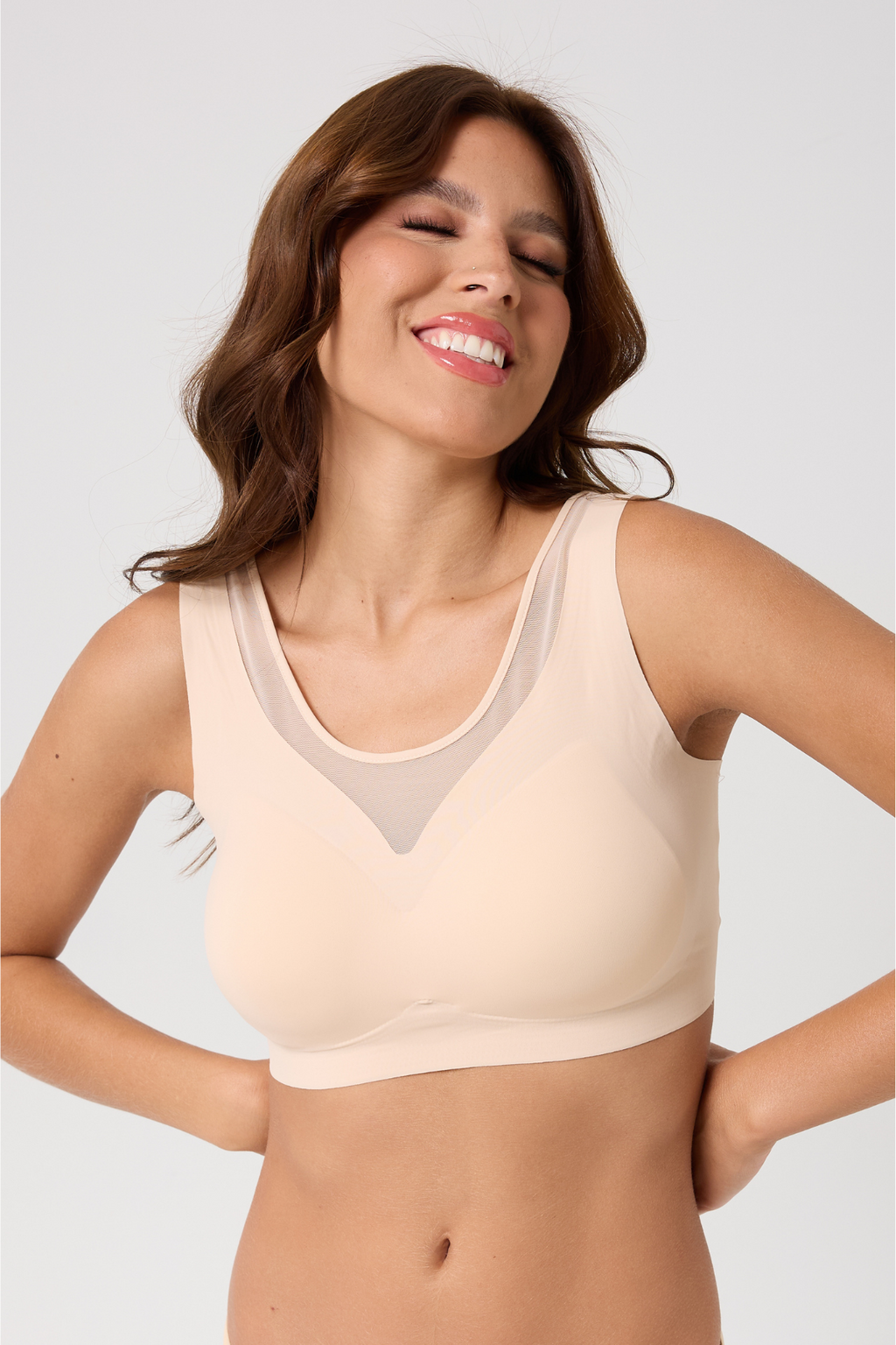 Ön Arka Tüllü Lazer Sütyen